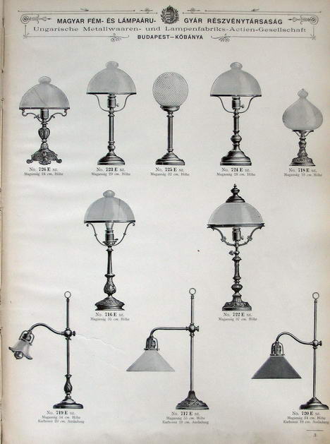 A Magyar Fém- és Lámpaárú-gyár Részvénytársaság 1900-évi katalógusa