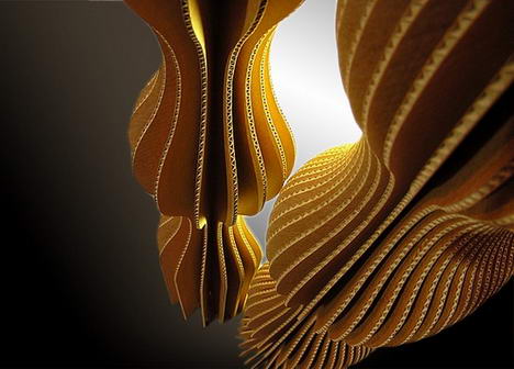 Terbe János - Hullámkarton lámpa (részlet)